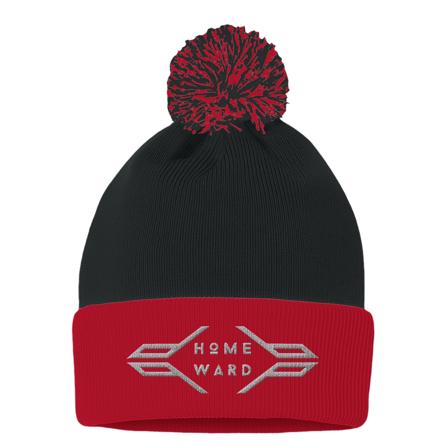 Homeward Embroidery Logo Pom Cuffed Beanie