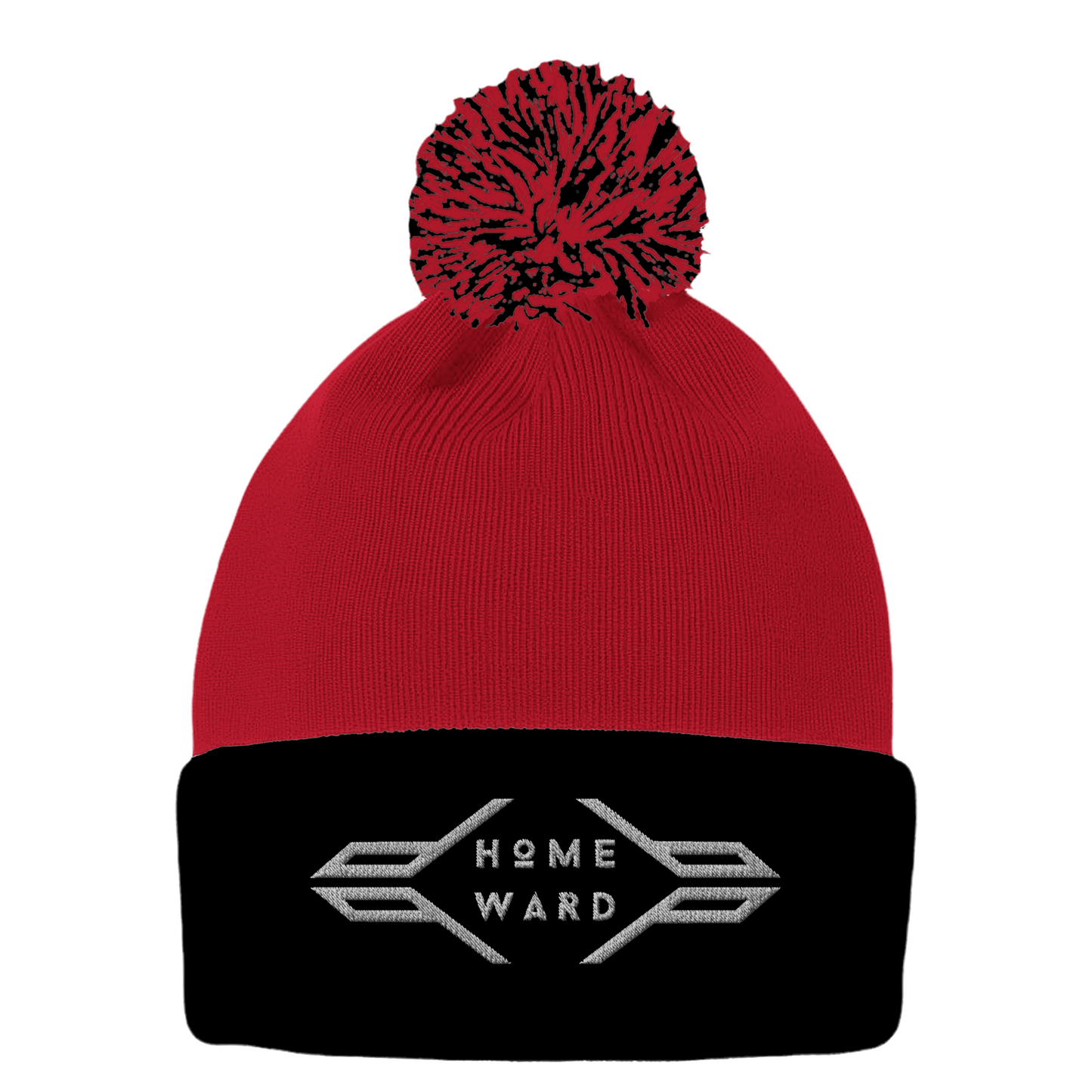 Homeward Embroidery Logo Pom Cuffed Beanie